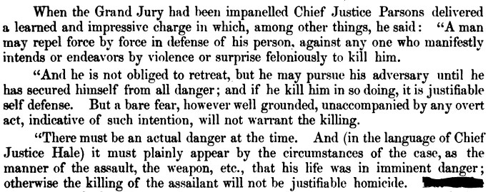 Quote by Chief Justice Parsons