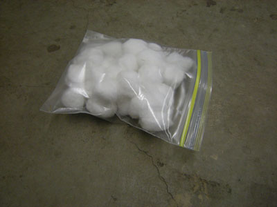 Awesome Firestarter - cotton balls and vaseline