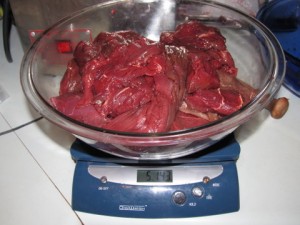 Making elk burger with added beef fat