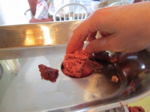 Making elk burger with added beef fat